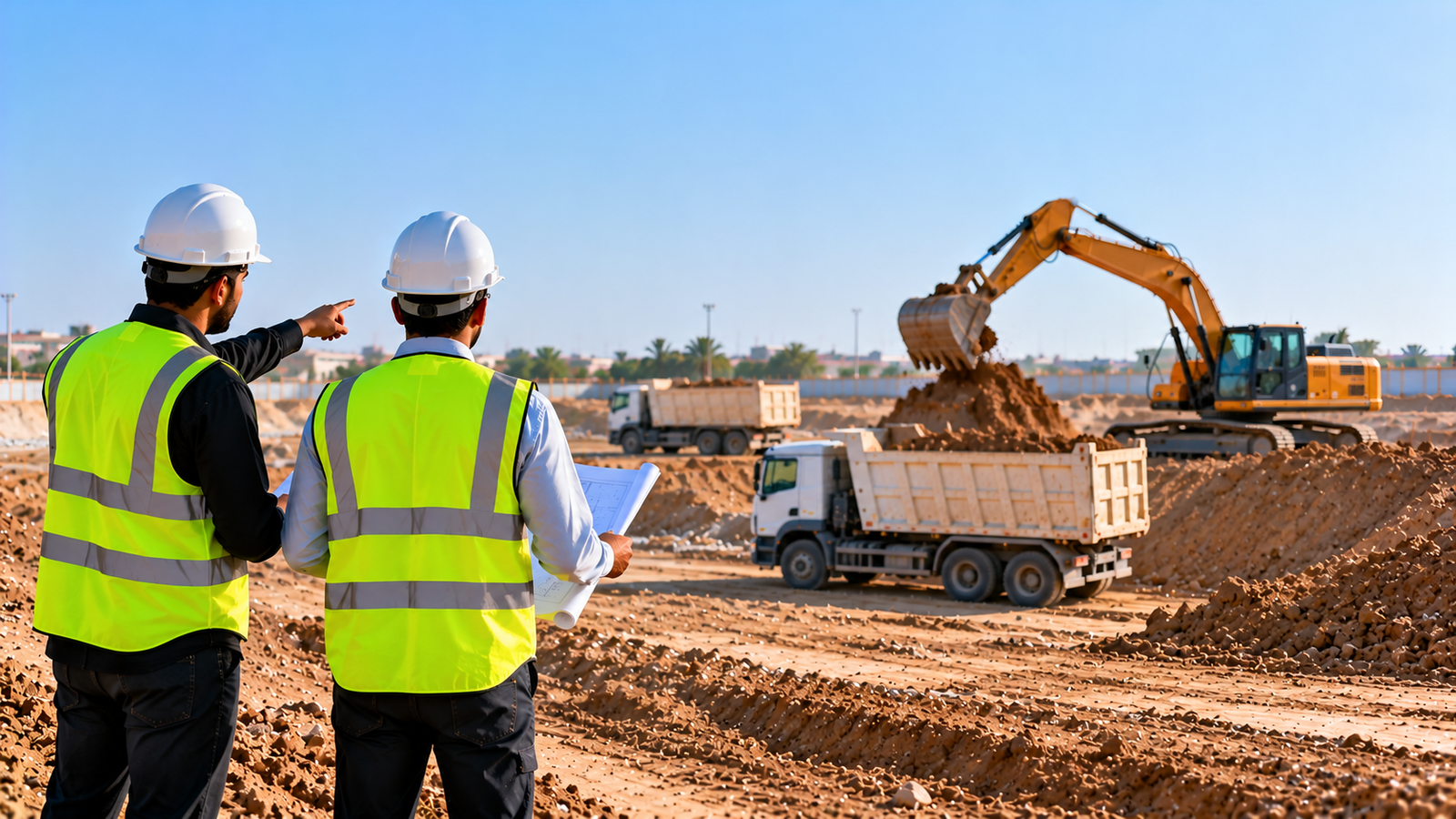 Earthworks team at a construction site